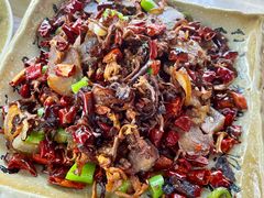 鸡油菌炒坛子肉-宋记冕宁土菜馆(海门渔村二店)