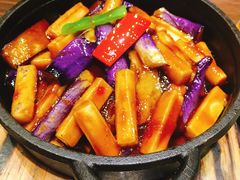 鱼香年糕炒茄子-涌上外婆桥(南塘店)