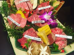 松阪牛肉拼盘-松阪牛焼肉M(法善寺横丁店)
