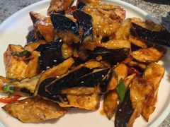 风味茄子-华盛园卷子王农家菜水库鱼