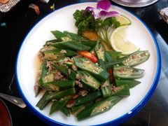 泰式秋葵炒肉末-早安曼谷泰国餐厅