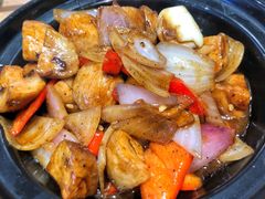 黑胡椒炒圆菇-丝路东方虾仁水饺(北京路二宫汇嘉店)