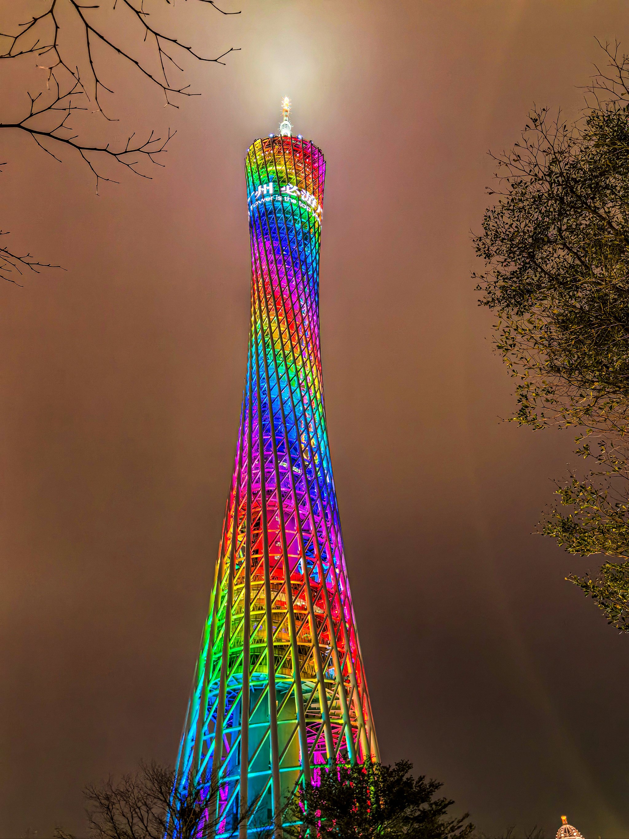 广州塔真实图片夜景图片