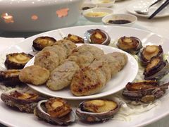 盐局大连鲍拼煎鱼饼-太子园林酒家