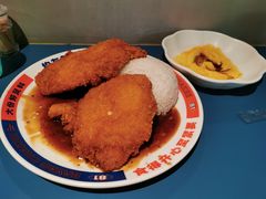 伯友脆芝心猪扒饭（两大块）-伯友茶记(中华广场店)