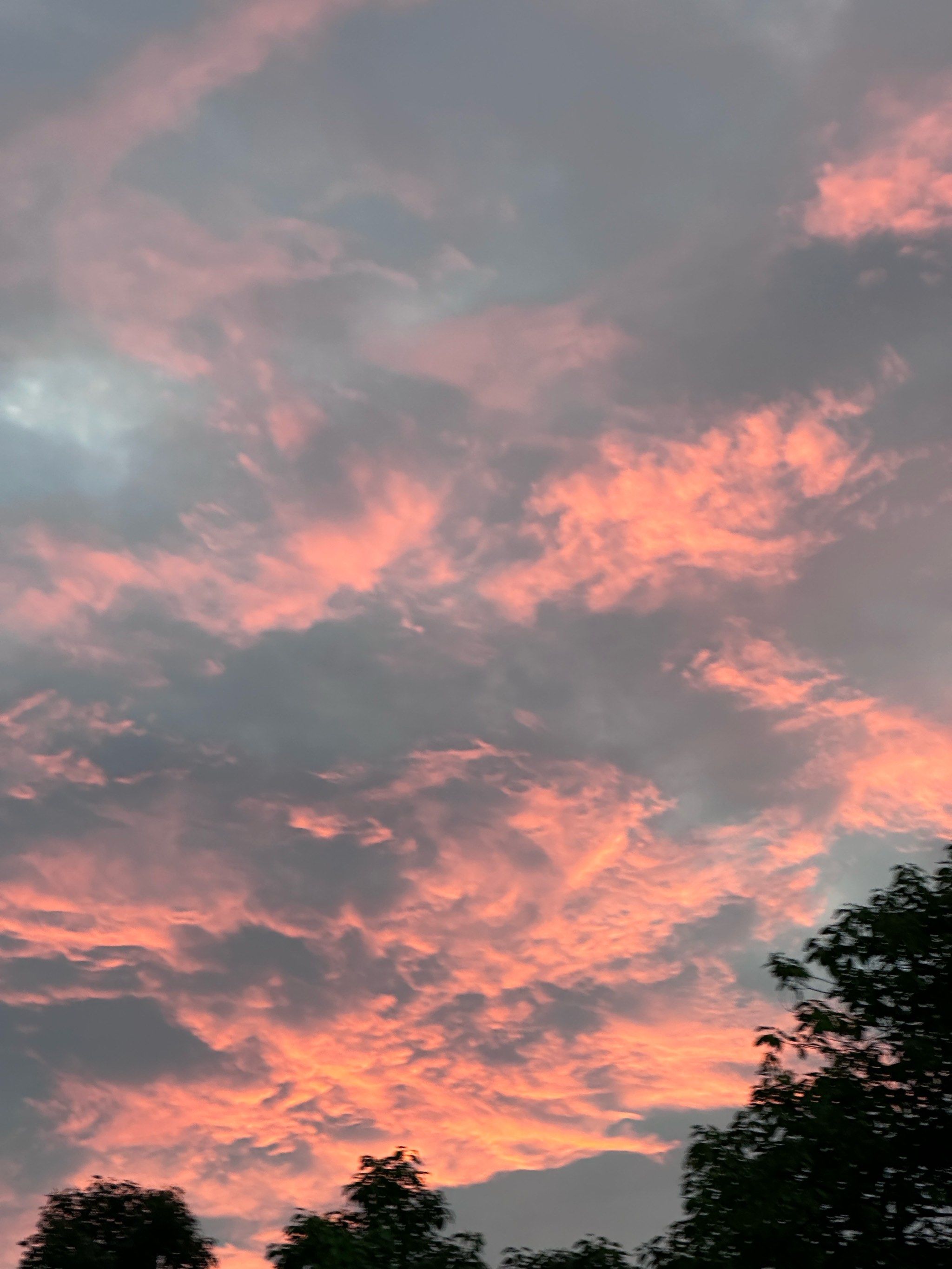 傍晚的天空色彩斑斓晚霞里的真实心情