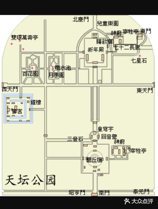 天坛公园导游图图片 第29张