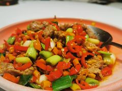 小炒黄牛肉-千百味红餐厅·江西菜(绿地双子塔店)