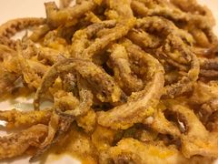 金沙鱿鱼须-吉源大排档·鱼生·海鲜(烧烤彩印厂店)