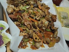 -东来菜馆•手抓海鲜家常菜•海鲜锅贴(鸽子窝店)