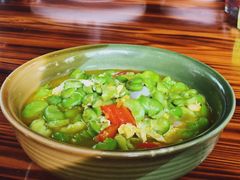 葱油炒蚕豆-裸心园农庄