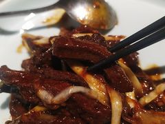 韭菜蘑菇爆猪肝-弄堂里(西溪龙湖天街店)