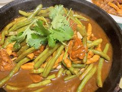 排骨扁豆焖卷子-山乡农家院(海淀区西北旺店)