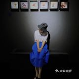 蓝白文艺咖啡店的恬静