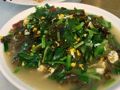 韭菜炒地衣-鑫福楼农家菜