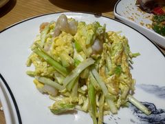 韭黄鲜虾炒蛋-德胜轩正宗顺德菜(宝安沙井会展中心店)
