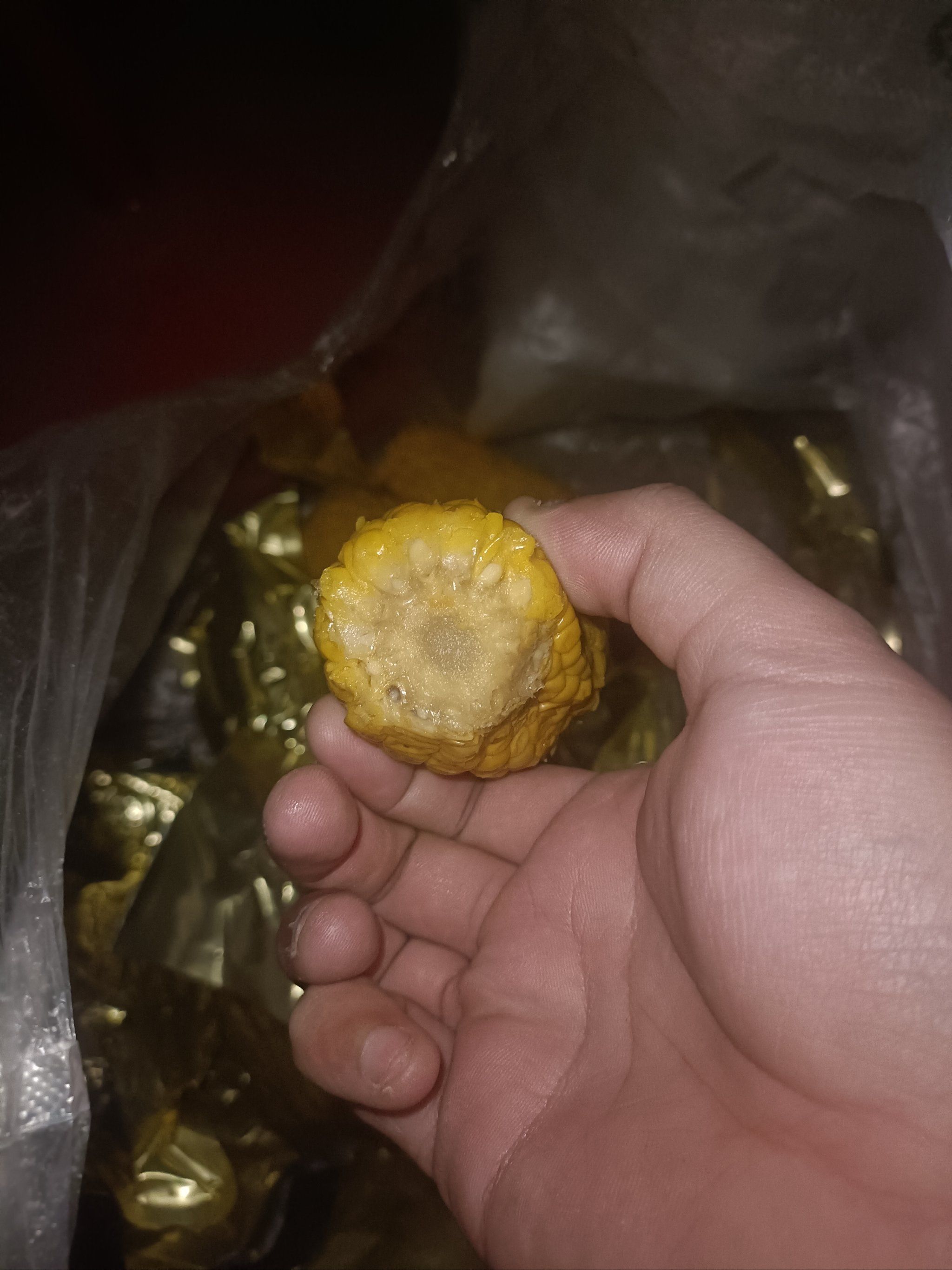 天天领红包真被恶心到了,买的真空玉米竟