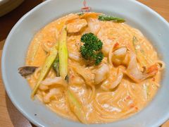 鲜虾奶油茄酱芦笋意粉-Lia Cafe Bar Restaurant松山咖啡屋