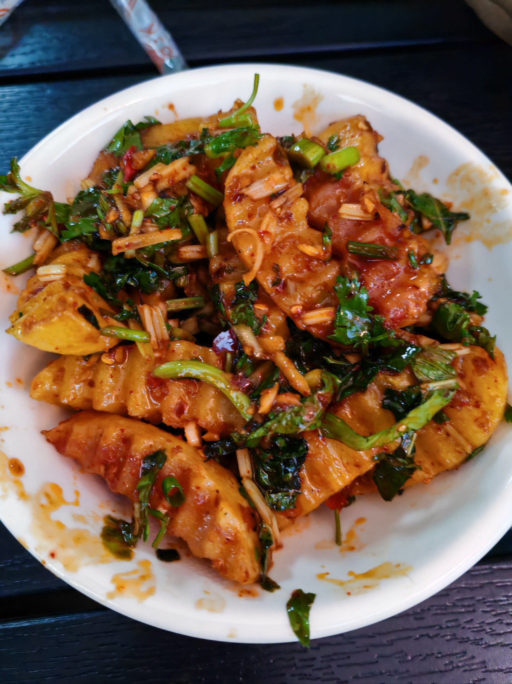 米轨夜市这份炸洋芋竟然很好吃