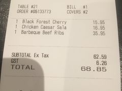 账单-Pancakes on the rocks(Darling Harbour)