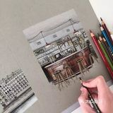 没想到彩铅画风景也能有这样效果！