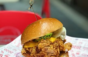 Giant Beast Fried Chicken Burger
