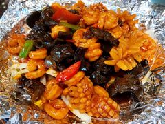 -东来菜馆•手抓海鲜家常菜•海鲜锅贴(鸽子窝店)