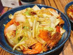 大虾炒白菜-蚝堡海鲜·威海菜·海肠捞饭·烧烤·亚洲吃蚝公司(幸福门店)