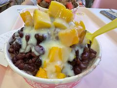 鲜芒果红豆炼乳刨冰-梁子刨冰王&梁小糖(王顶堤店)