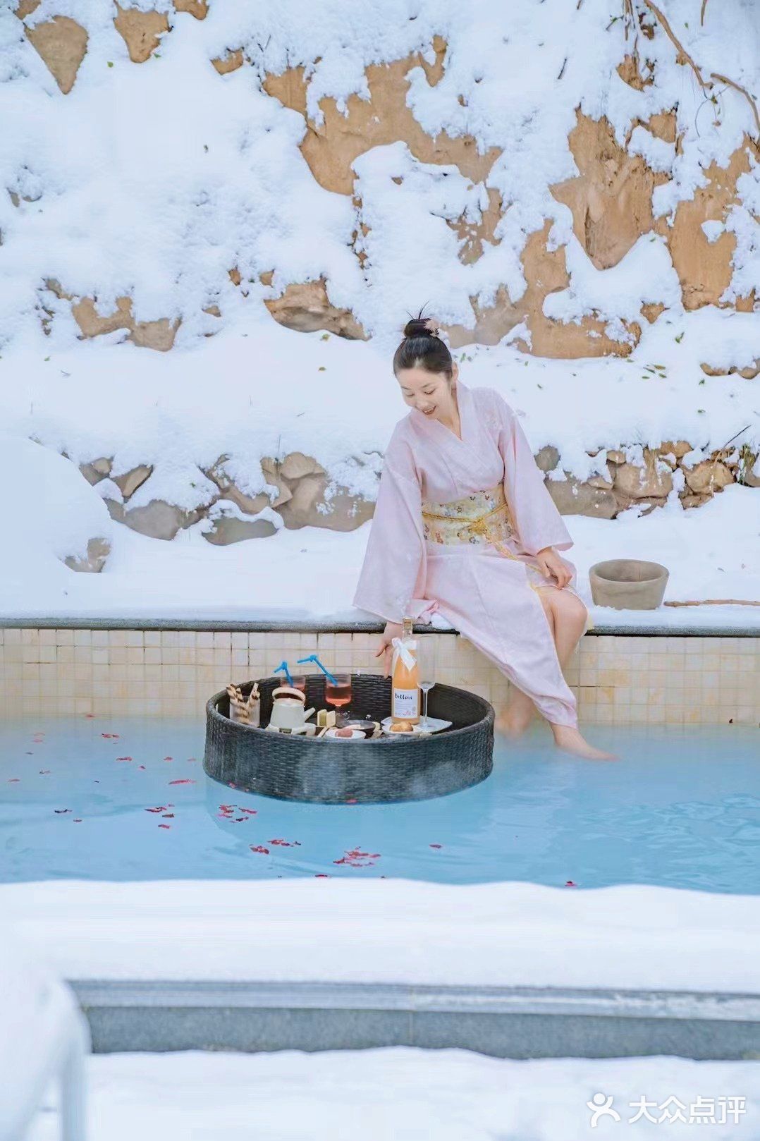 北京郊区私汤小院♨️冬天有仪式感的泡汤看雪