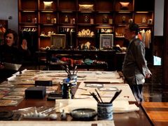 安缦颐和庭院套房-文化馆书画展示-北京颐和宾馆