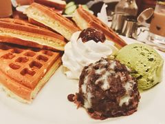 抹茶红豆松饼-Melange Cafe 米朗琪咖啡馆(忠孝SOGO店)