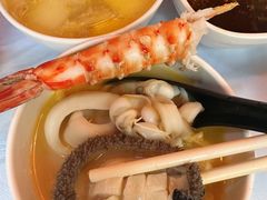 鲜活斑节虾-鲜入围煮花胶鸡海鲜火锅