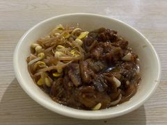 素炒豆芽油煸茄子双拼-老济南药膳把子肉(周公祠街店)