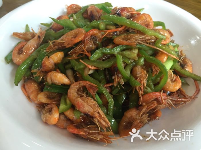 青椒炒河虾