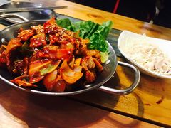 鱿鱼炒五花肉-富乐满韩国正宗炸鸡韩国料理(虹泉路店)