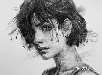 生动的素描画，我也想用素描画出我最爱的人的面容
