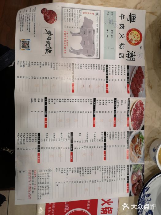 粤潮牛肉火锅店(江南大道店)菜单图片