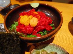 海胆拌生牛肉-九州酒场ひこぞう(1号店)