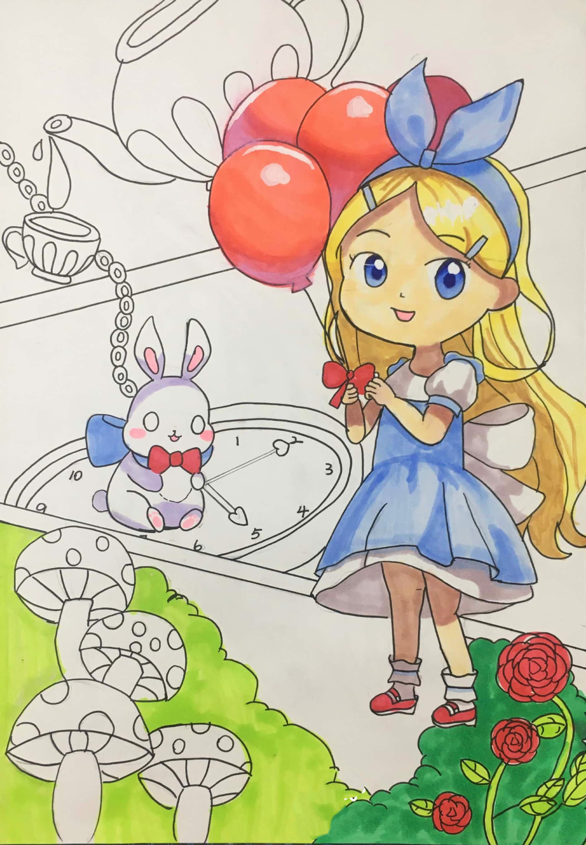 很喜欢的动漫画,
每一笔都是孩子认真