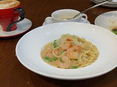 南瓜虾仁椰汁意面-斯比特花园西餐厅(东方商厦店)