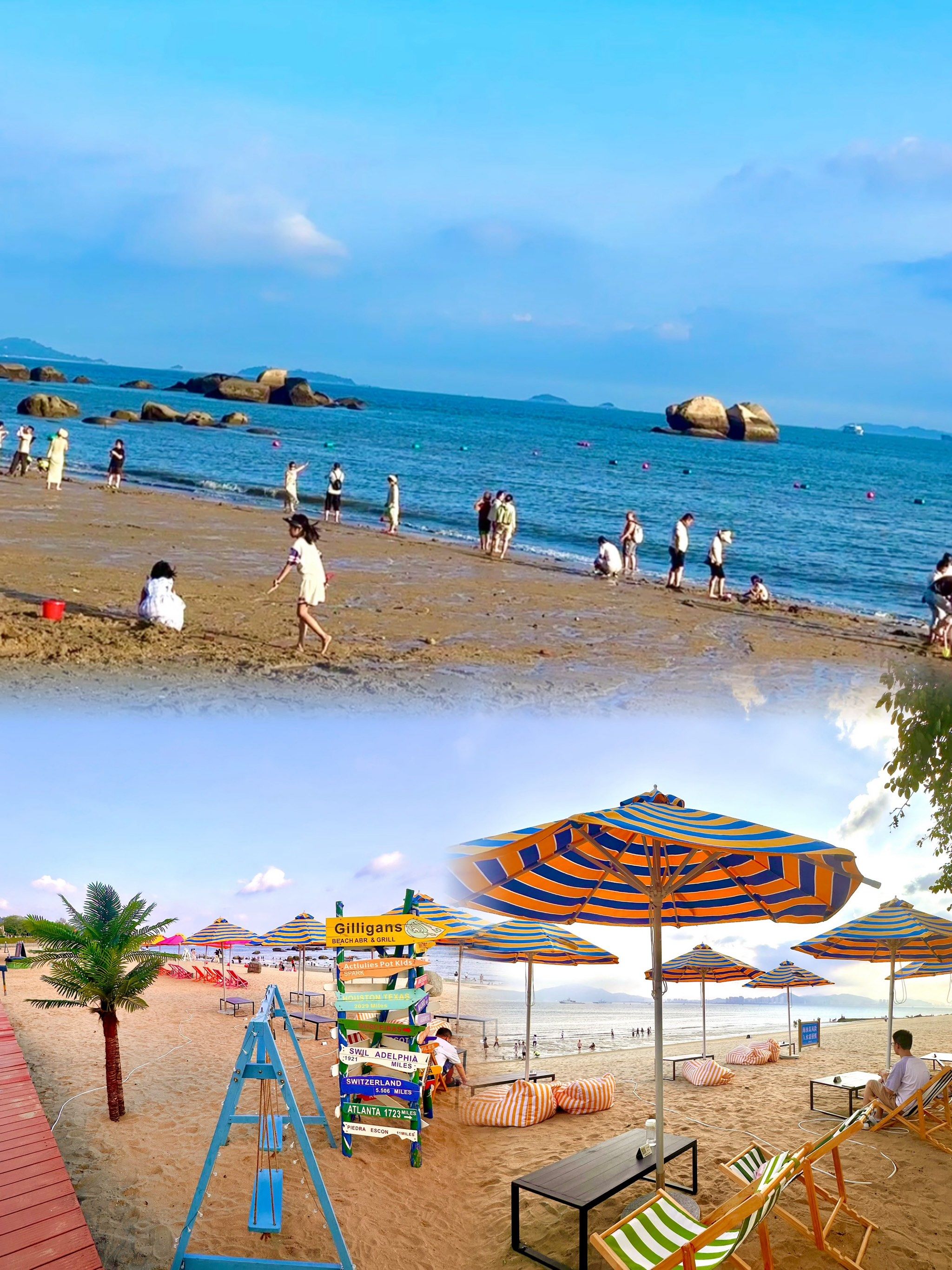 来厦门少不了要来海边🏝️ 
珍珠湾这家海滩露营地一定不能