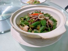 秋葵炒鱿鱼-一麦·龙岛(上海青浦店)