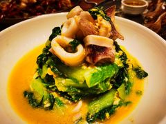 笔管鱼炒小白菜-必点海鲜·鲅鱼水饺(鞍山西道店)