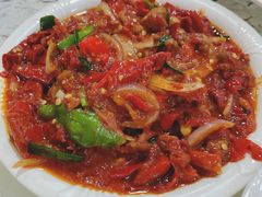 辣皮子肉拌面-托克逊老四号餐厅