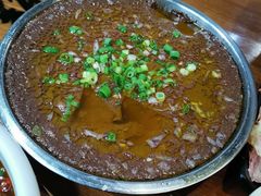 蒸猪血-五谷粮煎饼卷大葱(景星店)