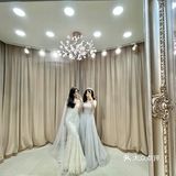 东莞试纱｜自带光圈的金色秀禾 气场全开