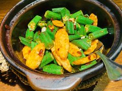 豆酱炒秋葵山药-南拳十三姨·潮汕砂锅粥(世纪金源店)