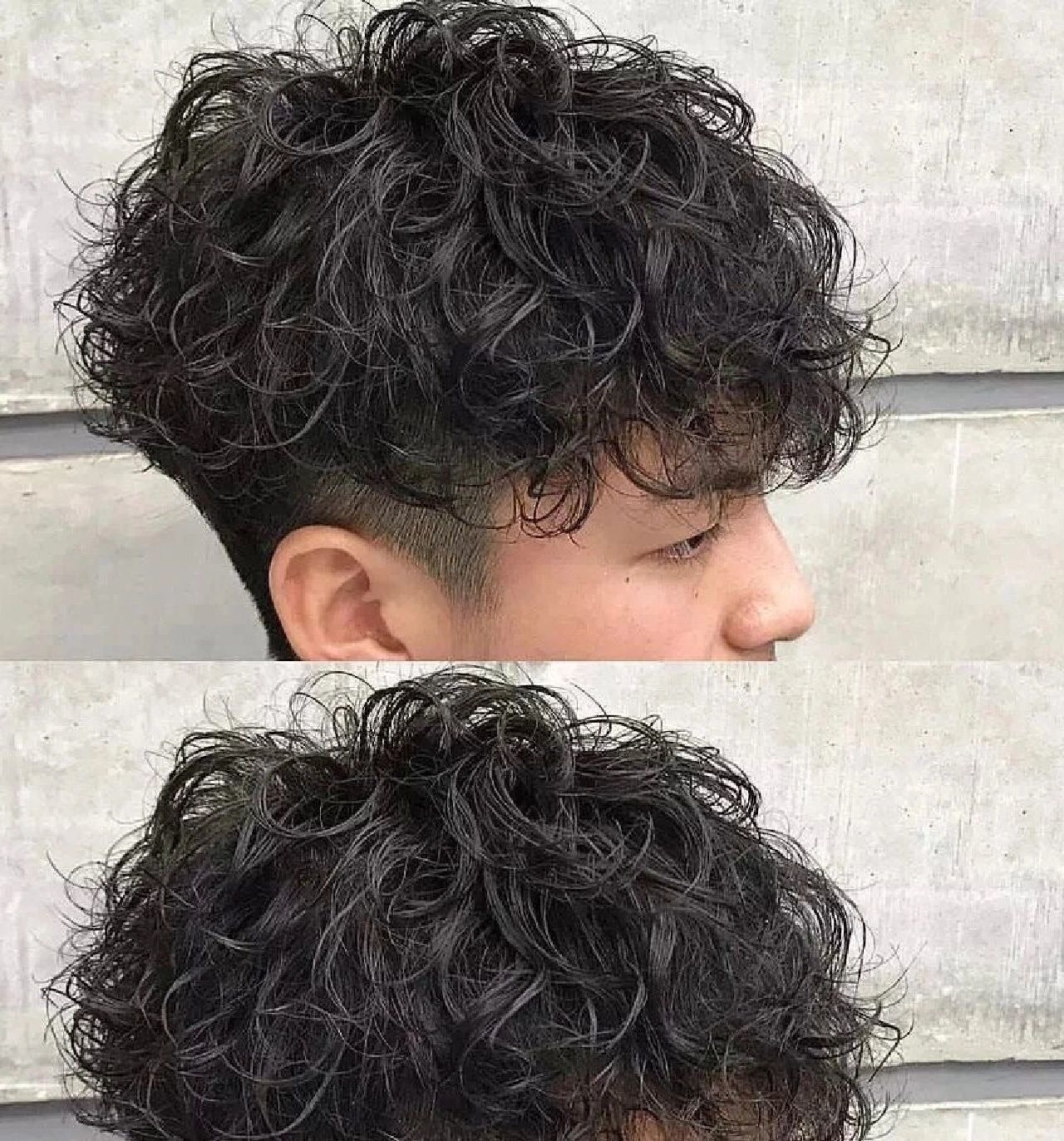 男生夏日凌乱羊毛卷