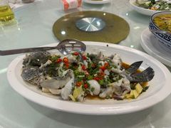 青花椒蒸起片花斑-敦煌喜宴(万达广场店)